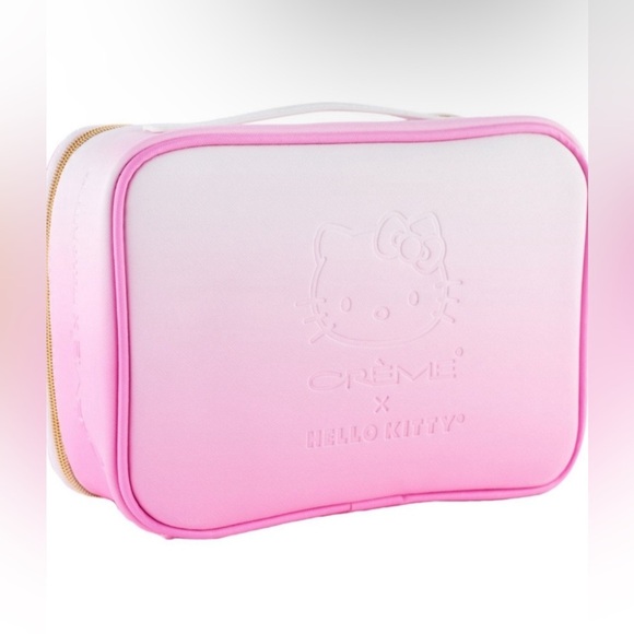 THE CREME SHOP x HELLO KITTY LARGE MAKEUP COSMETIC CASE  NWT - Picture 3 of 5